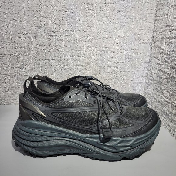 Hoka Stinson One7+ Unisex US L11.5 M10.5 Black/Carbon Black Street Market Shoes